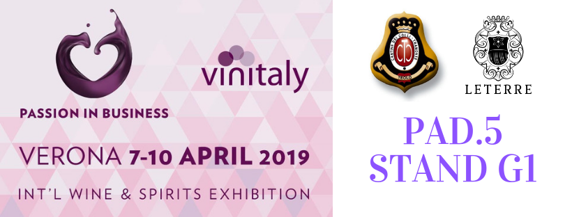 VINITALY 2019 –  We are waiting for You! PAD 5 STAND G1